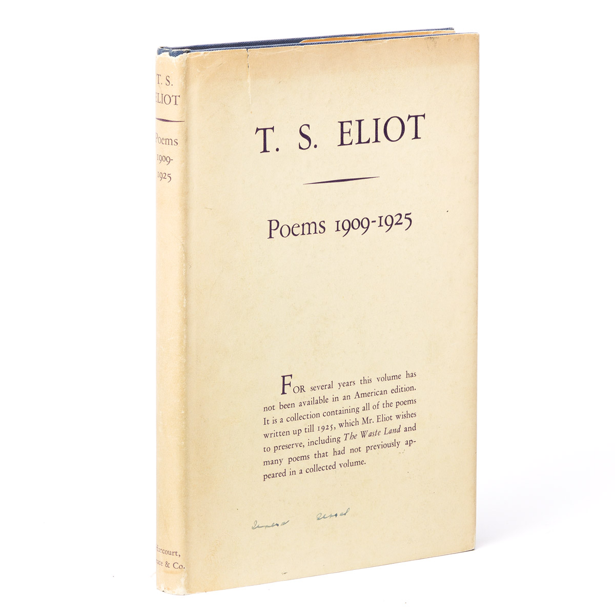 ELIOT, T.S. Poems 1909-1925.